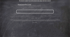 Desktop Screenshot of binarymathex.com