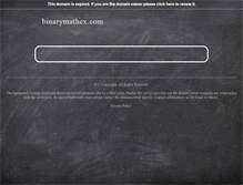 Tablet Screenshot of binarymathex.com